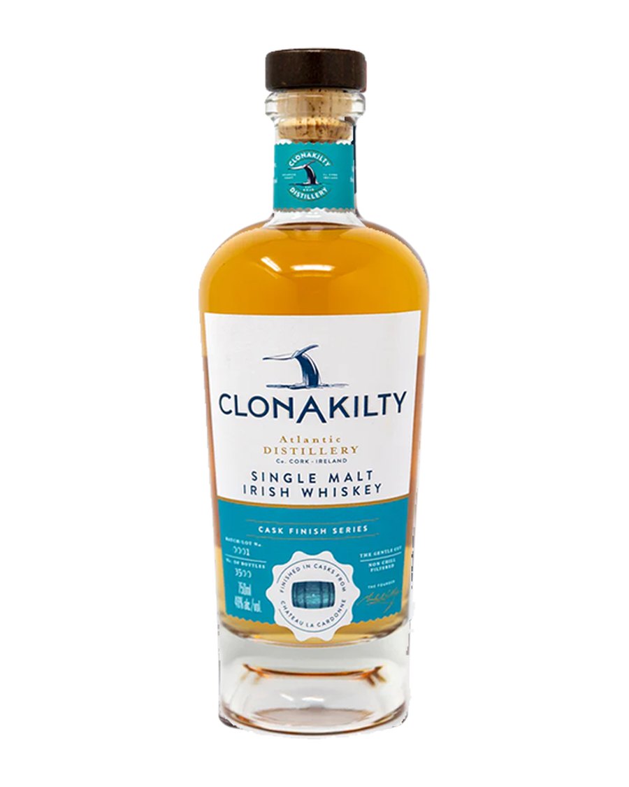 Bottle of Clonakilty Single Malt Bordeaux Cask Finish Irish Whiskey